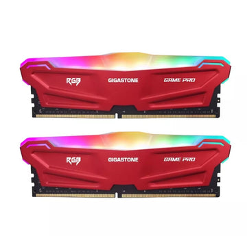 【DDR4 RAM】Gigastone Red RGB Game PRO Desktop RAM 32GB (2x16GB) DDR4-3200MHz PC4