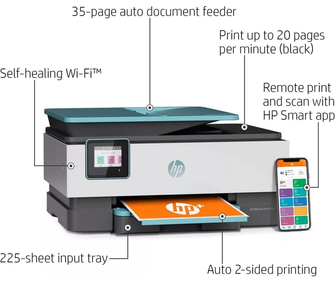 HP HP-OJPRO8028E-RB OfficeJet Pro 8028e All-in-One Wireless Color Inkjet Printer