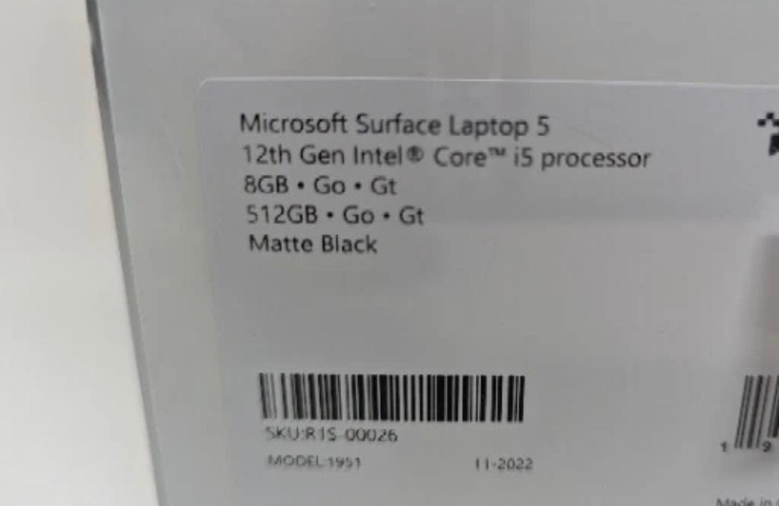Microsoft Surface Laptop 5 13.5" (512GB SSD, Intel Core i5 12th Gen. New-Sealed