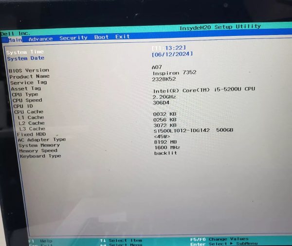 Dell Inspiron 13 7352 2 in 1 Laptop - 2.4 GHz i7 8GB 240GB 13.3" Touchscreen (Good conditions) - Image 3