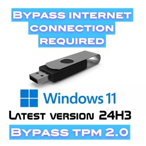 Windows 11 24H2 USB Flash Drive installer (2.0 TPM bypass)