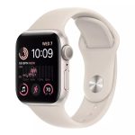 Apple Watch SE 2nd Gen 40mm GPS/Cellular Metro PCS Starlight Case w/ Starlight Band S/M MNT33LL/A