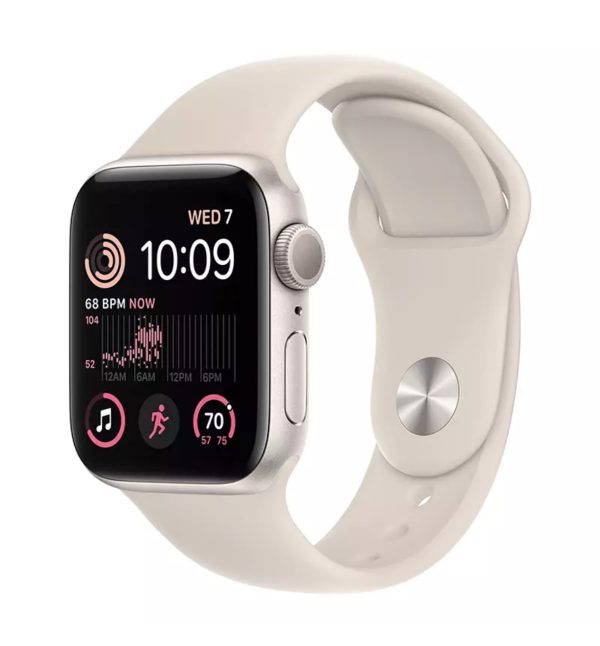 Apple Watch SE 2nd Gen 40mm GPS/Cellular Metro PCS Starlight Case w/ Starlight Band S/M MNT33LL/A