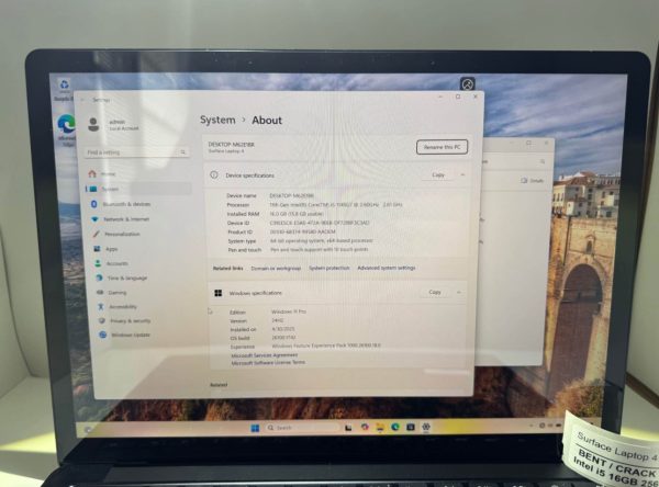 Microsoft Surface Laptop 4 13.5 inch (Bent/Crack Touchpad) Intel i5-1145G7 16GB RAM 512GB SSD - Image 3