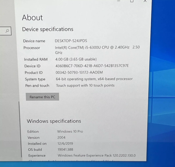Dell Latitude 7480 14 Inch Laptop - Intel Core i5 7300U 8GB Of RAM 128GB SSD Windows 10 image 2