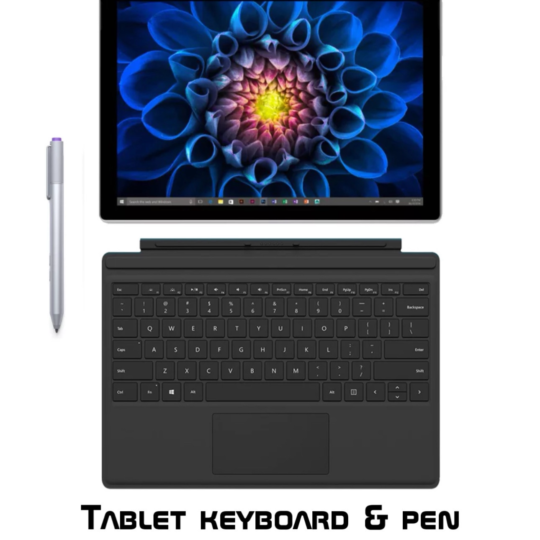 Microsoft Surface Pro 4 12.3" Tablet Laptop - Intel i5-6300U | 8GB RAM | 256GB SSD | Windows 11 Pro - Grade B Refurbished Bundle with Pen & Keyboard image 0