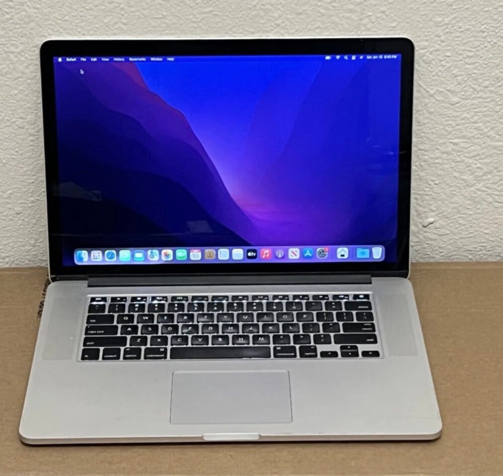 Apple Macbook Pro 15" Mid 2015 Retina, Core i7 2.2GHz 16GB, 256GB SSD, OSX Monterey image 0